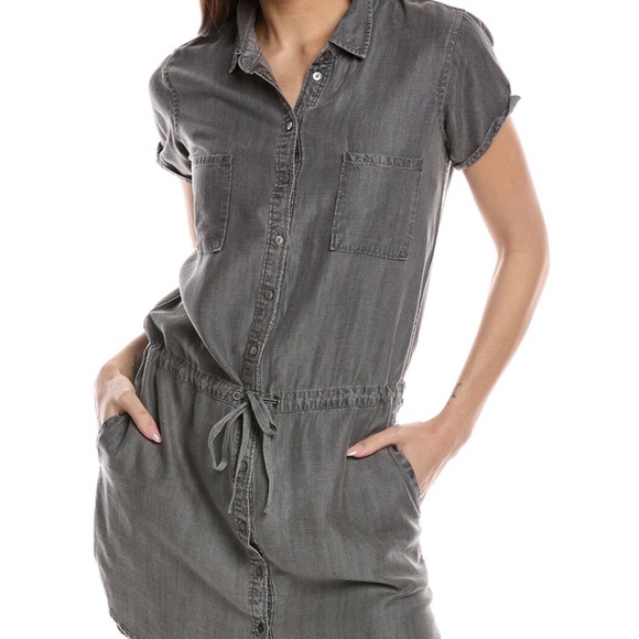 LOVESTITCH Drawstring Waist Shirtdress - Picture 1 of 6
